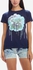 Ravin Bleeding Flower T-Shirt - Navy Blue