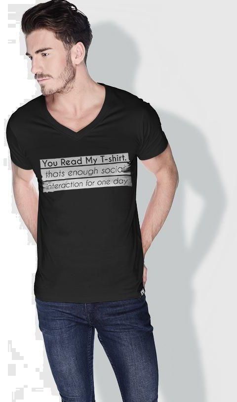 Creo You Read My T Shirt Funny T-Shirts For Men - Xl, Black