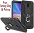 Samsung Galaxy J6 Prime 2018 - Shockproof Case (Pouch) With Magnetic Ring Holder/Stand