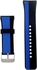 المتجر التالي ساعة ذكية بديلة من السيليكون متوافقة مع سامسونج جالاكسي جير S2 SM-R720/SM-R730 (أزرق"أسود)