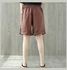 Solid Elastic Waist Shorts Light Brown