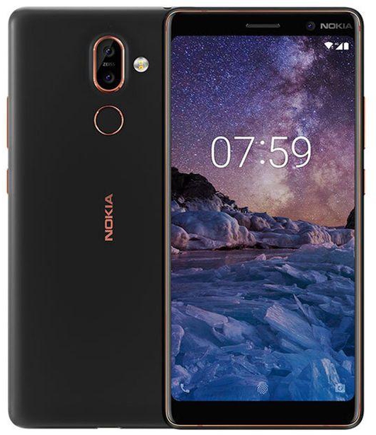 Nokia 7 Plus هاتف - 6.0 بوصة - 64 جيجا بايت - ثنائي الشريحة - 4G - أسود/نحاسي