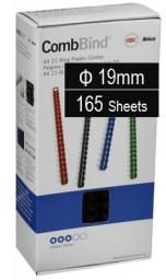 Plastic Binding Combs PK/100 19mm (165 Sheets) Black