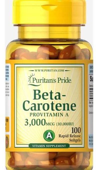 Puritan'S Pride Beta Carotene- Vitamin A (10,000IU) _100 Softgels