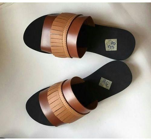 Female Unique Brown Slippers