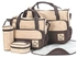 Generic Baby Diaper Bag 5pc. Set, Baby Bottle Holder, Stroller bag, Travel bag - Beige/Brown