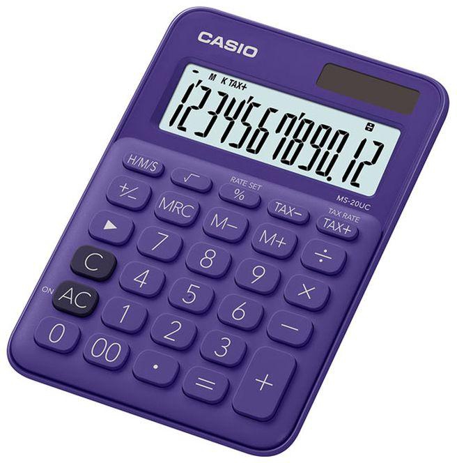 Casio MS-20UC-PL-N-DC Colorful Calculator MS20UC Purple