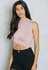 High Neck Twisted Crop Top