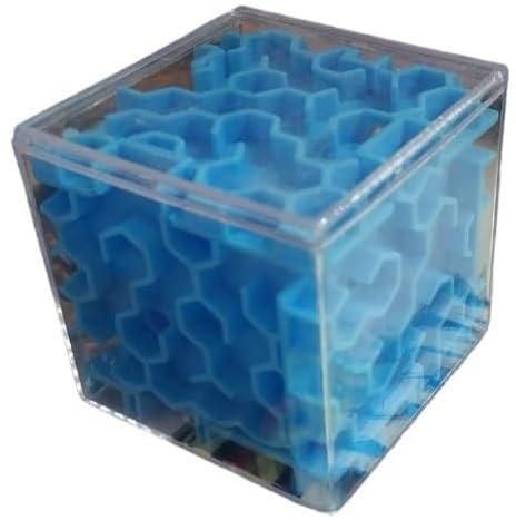 Children's Labyrinth 3D Cube Maze Ball Kids Toy, Blue Large