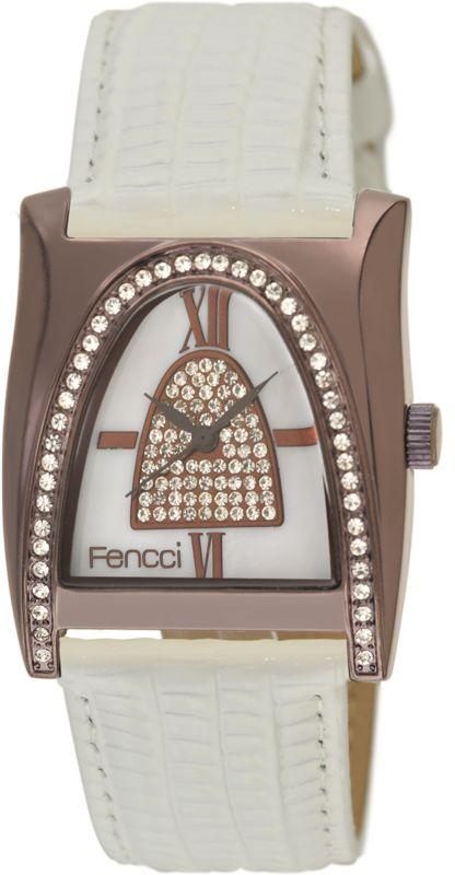 Fencci Watch for Women , Analog , Leather Band , White , 13F024F070329W