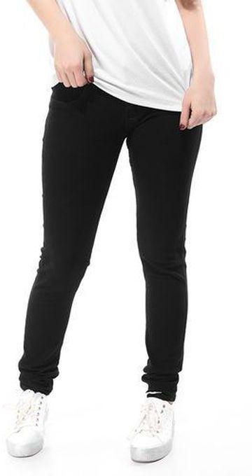 Women's Slim Solid High Waist Jeans - Black
