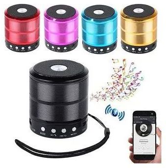 Wster WS887 Mini Bluetooth Speakers With MP3 And FM Radio - Black