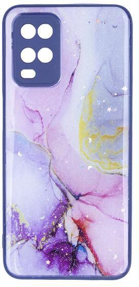 Oppo A54 (4G) - Silicone Cover, Hard Edges And Colorful Back With Stars And Glitter