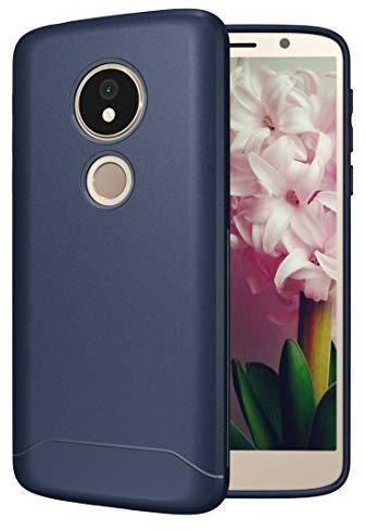 Moto G6 Play Case, TUDIA [Arch S Series] Slim-Fit Heavy Duty Flexible Soft TPU Protective Shock Absorption Phone Case Cover for Motorola Moto G6 Play, Moto (G Play 6th Generation) - Navy Blue
