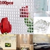 100 Pcs Acrylic Art 3D Wall Mirror Stickers Removable