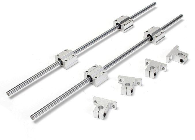 Generic 2Pcs 8mm 400mm I Linear Shaft Rod Rail Kit W/ Bearing Block