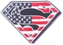 Deltacsgear Superman America Flag Velcro Patch (Red/White)