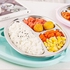Baby Lunch Plate, BPA Free, 3 Compartment With Spoon