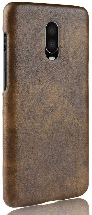 Back PU Cover For ONEPLUS 6T - BROWN