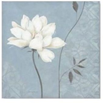 Decorative Wall Painting With Frame White/Grey 24x24centimeter