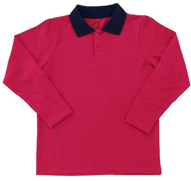 Izor Kids Pique Long Sleeves Polo Shirt - Red