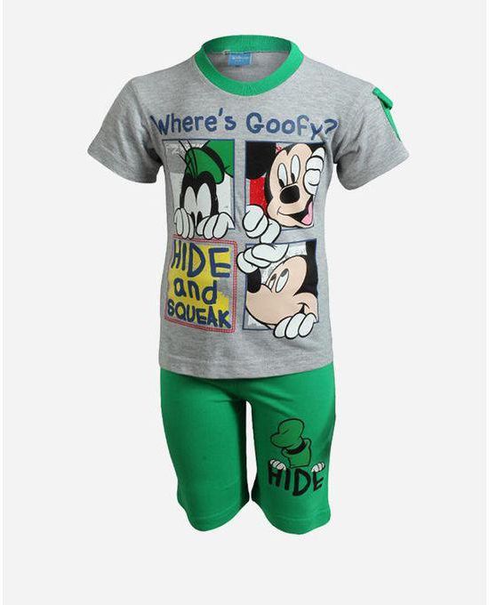 Disney By Morinella Grey & Green Cotton "Where is Goofy" Pyjamas