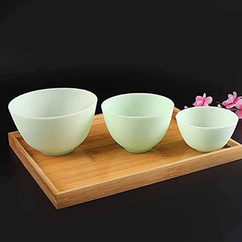 3 Pcs Silicone Mixing Bowl for Mixing Facial, Odorless Mask Bowl Pinch Bowls Skincare Products Care DIY Mixing Bowl for Makeup Holding Ingredient(Green)