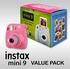 Fujifilm Instax Mini 9 Instant Film Camera Value Pack - Flamingo Pink