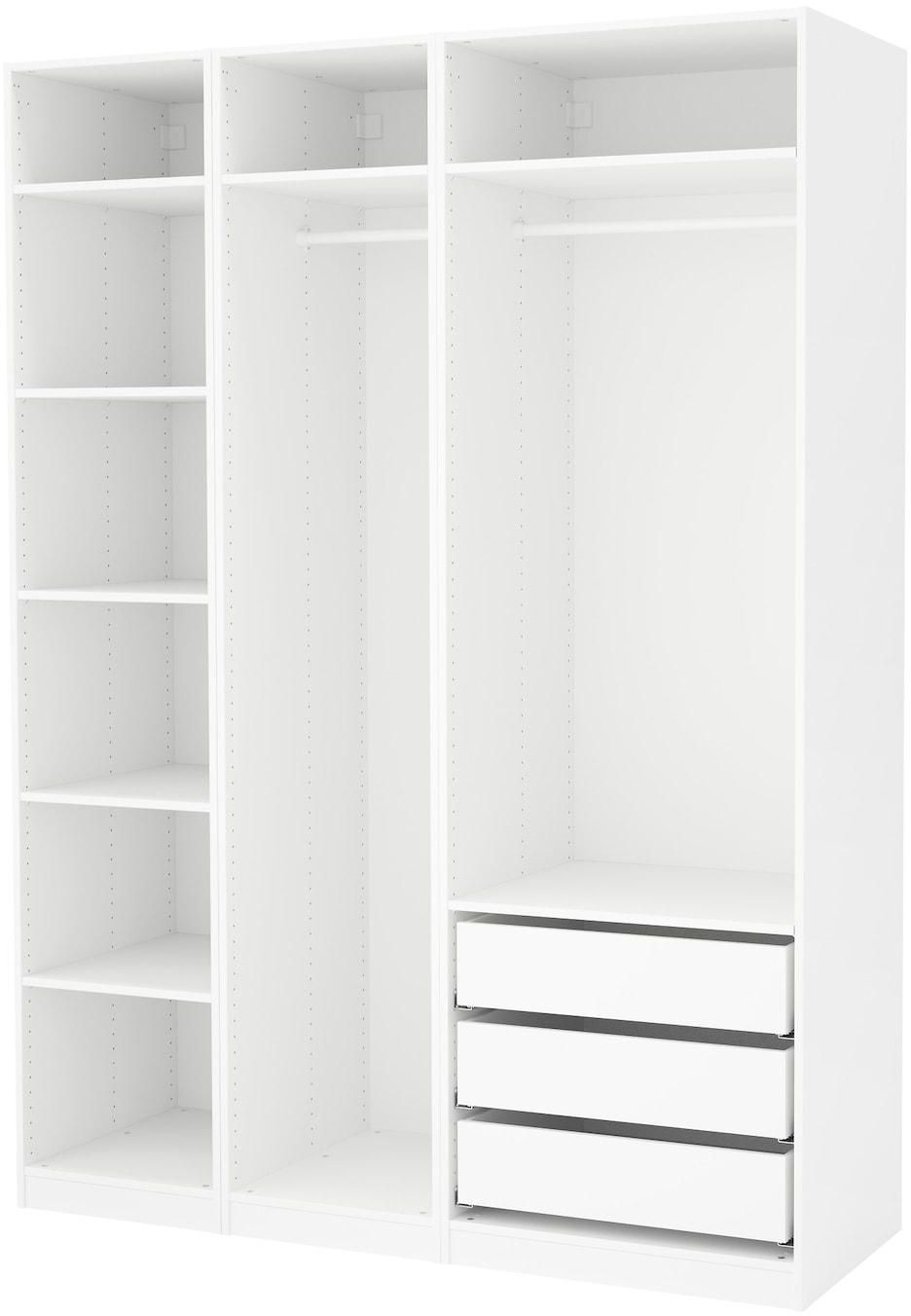 PAX Wardrobe - white 175x58x236 cm