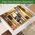 SAFFRUFF Expandable Bamboo Drawer Organizer - Adjustable Utensils Holder & Silverware Organizer - Cutlery Tray, Wooden Drawer Dividers for Drawer Organization and Storage (7 Slots) - -DrwOgz-Bboo-CA
