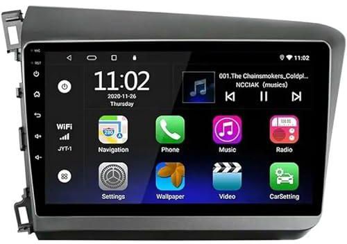 Fabrik® Car Stereo Full Touch Screen Multimedia Player For Honda Civic 2012 2013 Android System, IPS AHD Tablets, Video & Music Player, Bluetooth, FM Radio, Gps (2+32 GB Carplay+Android Auto)