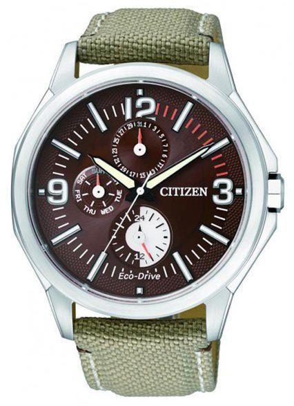 Citizen AP4000-07W Nylon Watch - Olive Green