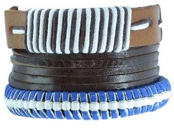 3-Piece Leather Bracelet Set