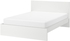 MALM Bed frame, high - white/Luröy 180x200 cm