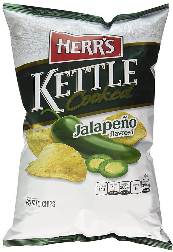 Herr's - Jalapeno Kettle Cooked Potato Chips - 170g- Babystore.ae
