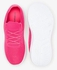 Textured Running Shoes with Lace Up Closure Pink