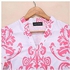 Fashion Casual Print Chiffon Blouse Long Sleeve Summer Loose Blouses Women V Neck Pullover Shirt Pink
