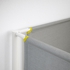 VITVAL Loft bed frame - white/light grey 90x200 cm