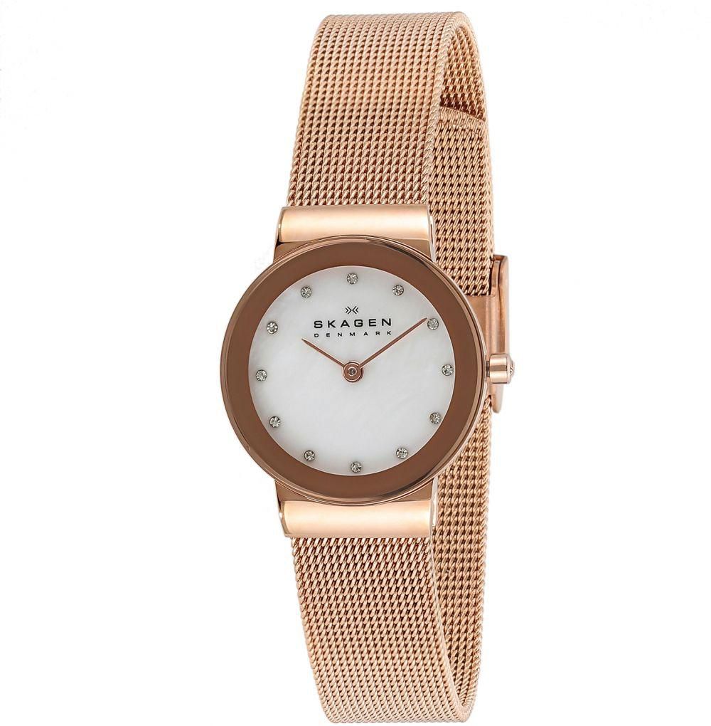 Skagen Women's Mother of Pearl Dial Stainless Steel Band Watch - 358SRRD