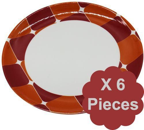 Kip Melamine Deco Side Round Plate 10'' Metro Red Kip (6pack)