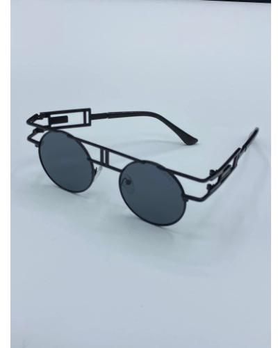 Men's Circle Sunglasses - Black