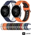 Watch Band For Xiaomi MI Watch S1 Pro 22mm Breathable Two-Color Silicone (Orange+Grey)