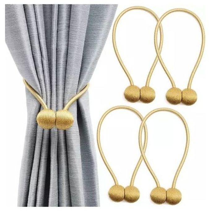 Magnetic Drapery Curtain Tiebacks Holders Gold