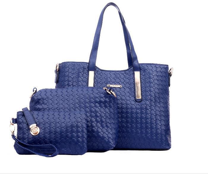 3pcs Set Luxury Knitting Leather Bags Women Famous Brands Designer Casual Totes Female Shoulder HandBags bolsos mujer