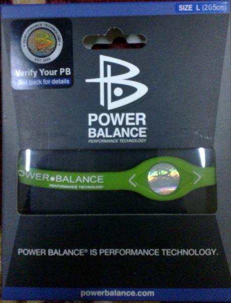 سوار التوازن و الطاقة Power Balance - مقاس ‫‫‫( L ) - لون أخضر أبيض