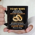 TODOLIA -11Oz- To My Wife I Love You Coffee Mug, Coffee Cup Gift For Wife From Husband, Wedding Anniversary Mug, Valentine's Day Mug Gift, Ceramic Glossy Mug Gift For Fiancee, Wife, Girlfriend