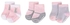 Hudson Childrenswear 3 Pack Ankle Length Gripper Socks - Pink & Grey