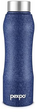 بيكسبو زجاجة ثلاجة بيسترو متينة من الستانلس ستيل من 3 اكس (لون ازرق، 1000 مل)