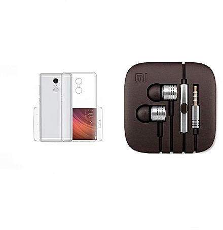 Generic Headset - silver+ Case Cover for Xiaomi Redmi Note 4 - Clear