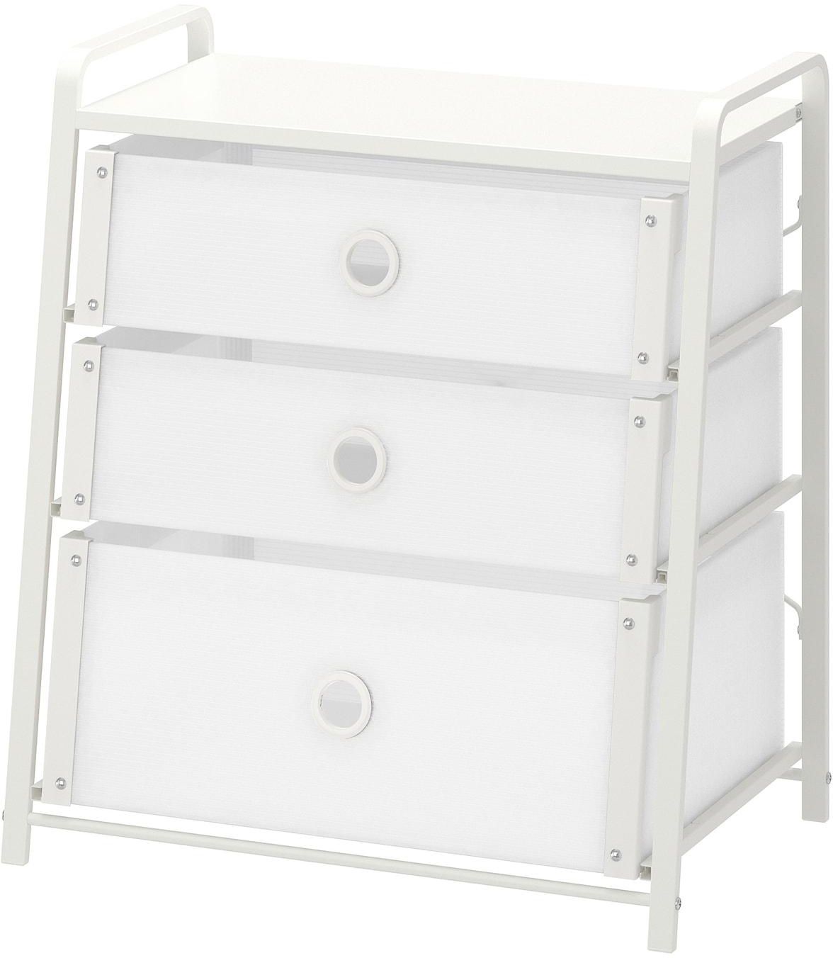 LOTE Chest of 3 drawers - white 55x62 cm